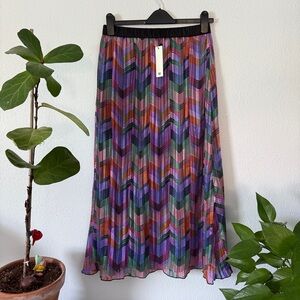Eclectic Fun Colorful Chevron Maxi Skirt